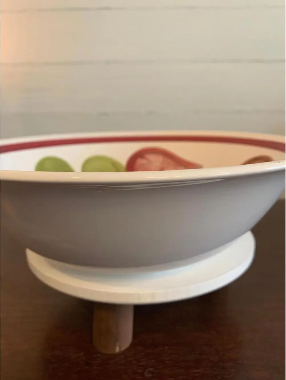 Vintage Yamasho Ironstone Vegetable Pattern Serving Bowl